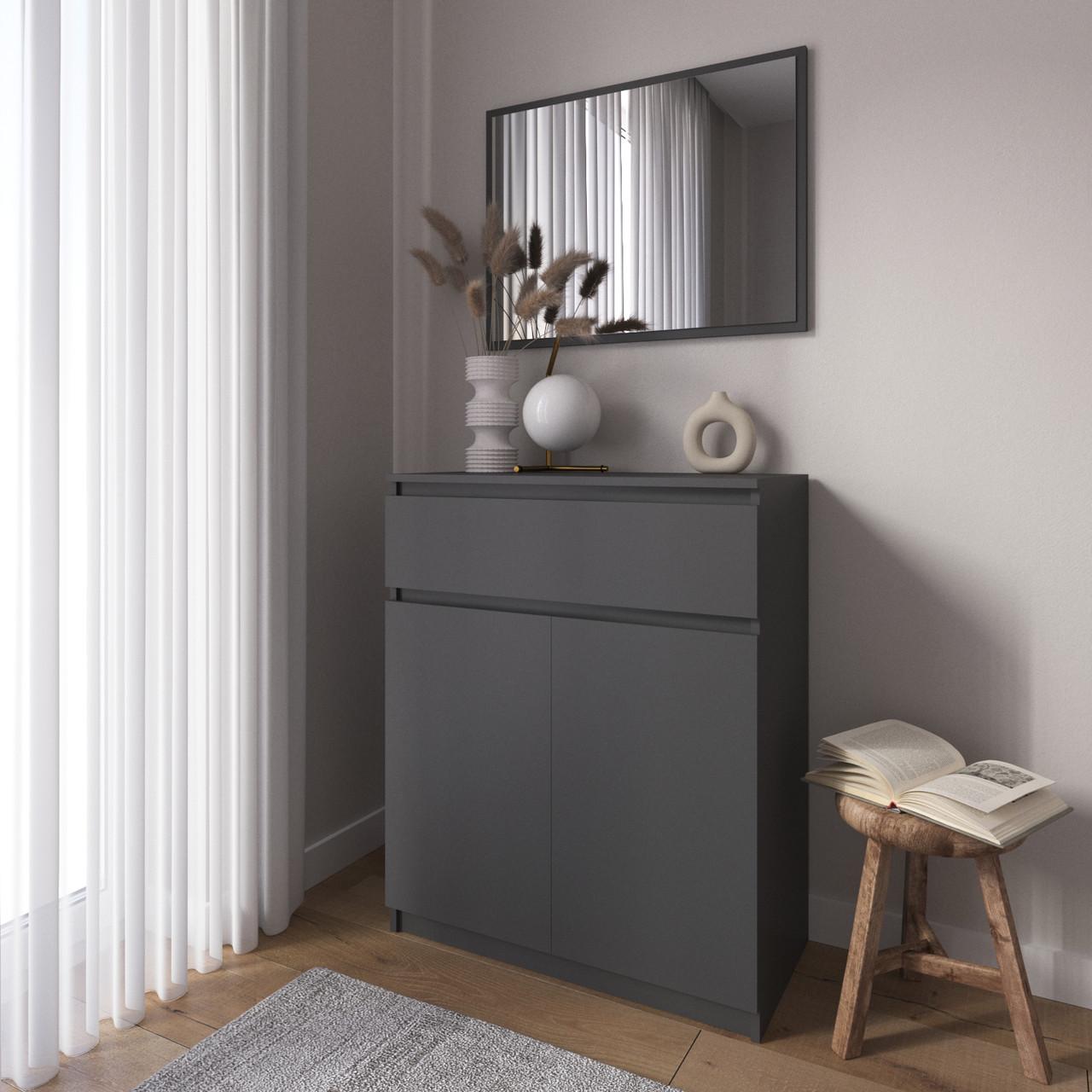 Комод-тумба Вайс R-23 80х40х98 см Антрацит (30292604) - фото 1 Комод-тумба Вайс R-23 80х40х98 см Антрацит (30292604) - фото 1