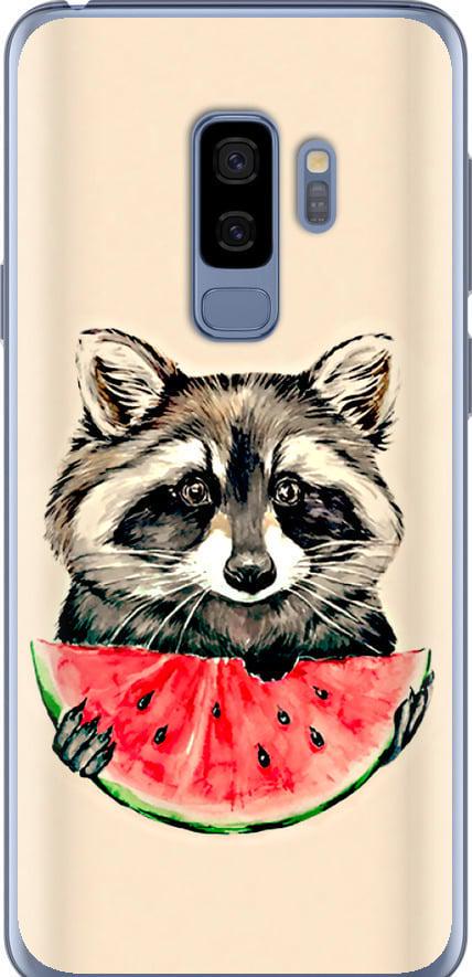 Чохол на Samsung Galaxy S9 Plus Єнотик з кавуном (4605u-1365-42517)