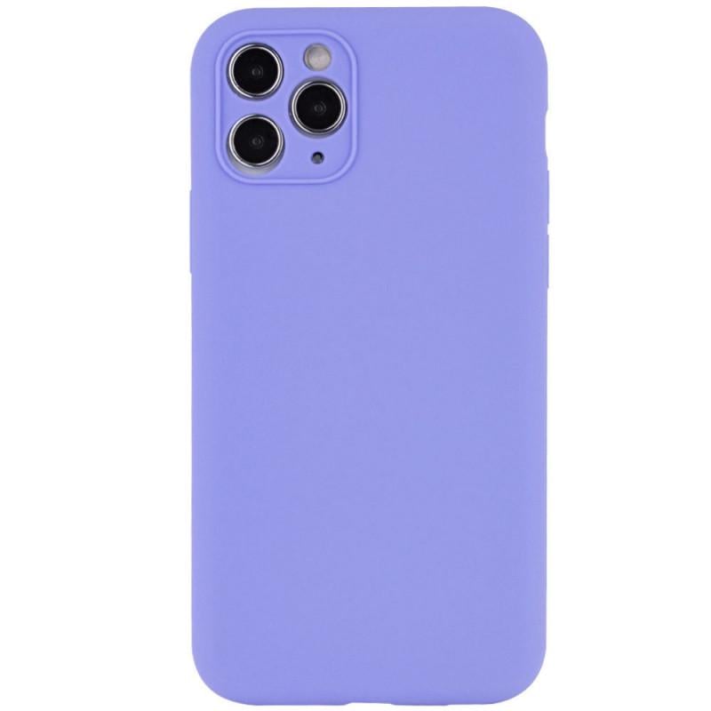 Протиударний чохол Silicone Case Full Camera Protective (AA) NL для Apple iPhone 12 Pro Max (6.7") Бузковий / Dasheen