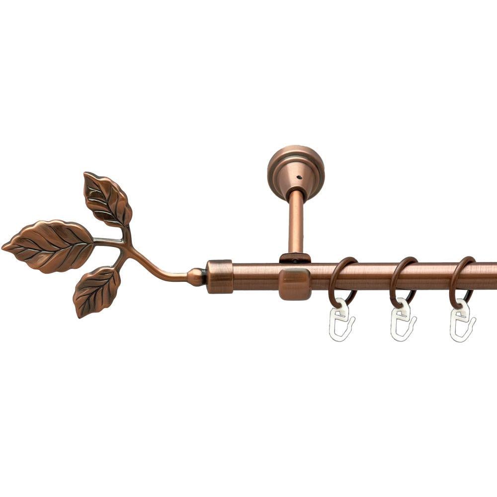 Карниз Orvit Тоскана металевий однорядний відкритий гладка труба кільце металеве 16 мм 200 см Мідь (00-00019457)