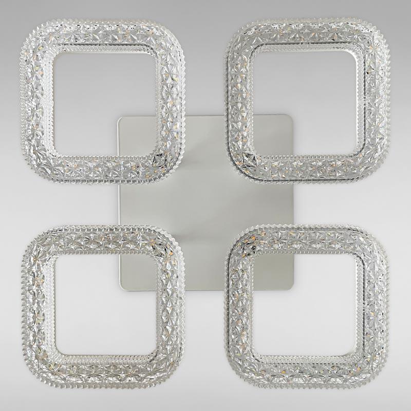 Стельова люстра LED Light House SC-18201/4C 64W 2.4G 350х350х90 мм Білий