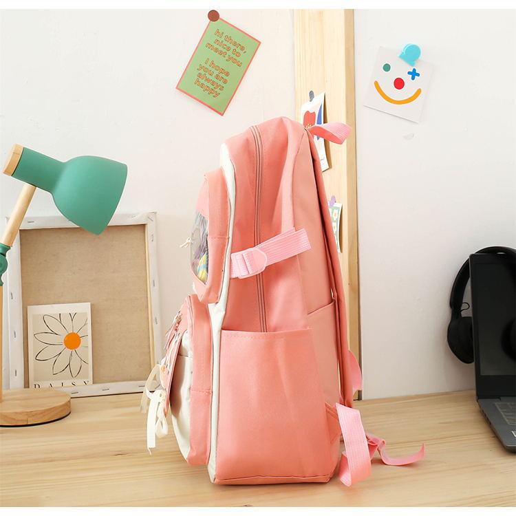 Шкільний рюкзак для дівчинки 5в1 Trendy сумка-шопер/пенал/бананка 5-11 класу Рожевий (1479165810) - фото 2 Шкільний рюкзак для дівчинки 5в1 Trendy сумка-шопер/пенал/бананка 5-11 класу Рожевий (1479165810) - фото 2