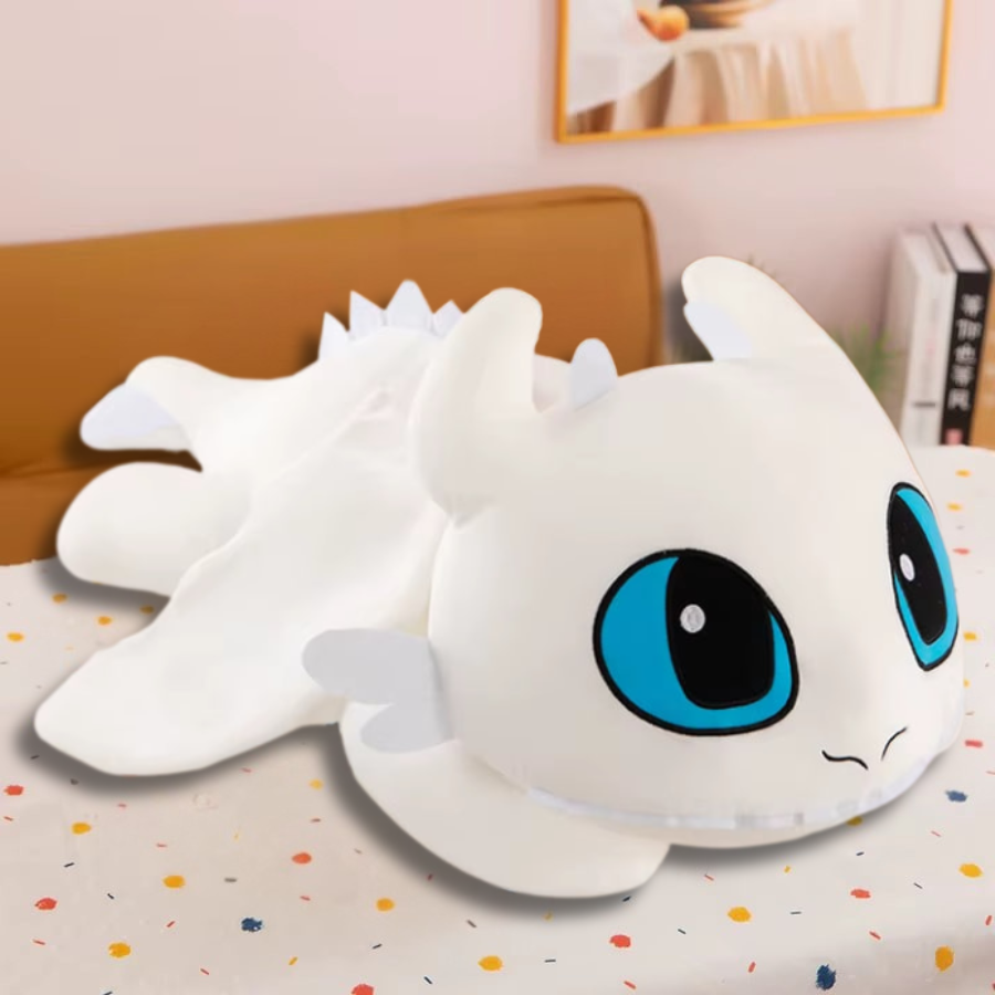 Мягкая игрушка Дракон дневная фурия Беззубик с мультфильма Как приручить дракона 100 см Белый (9099/100)