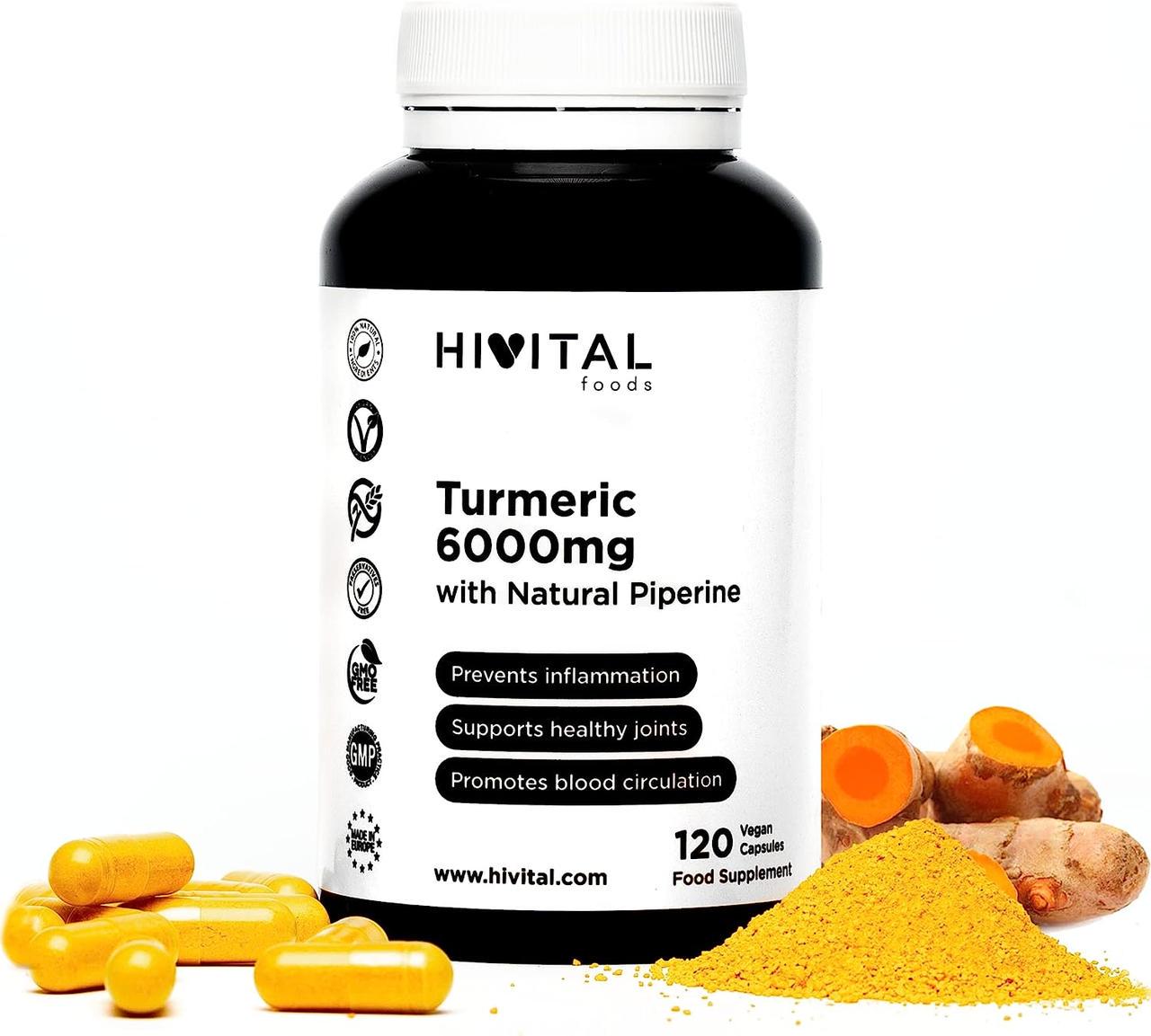 Куркума Hivital Foods 6000 мг 120 капсул (50090HFCur120K)