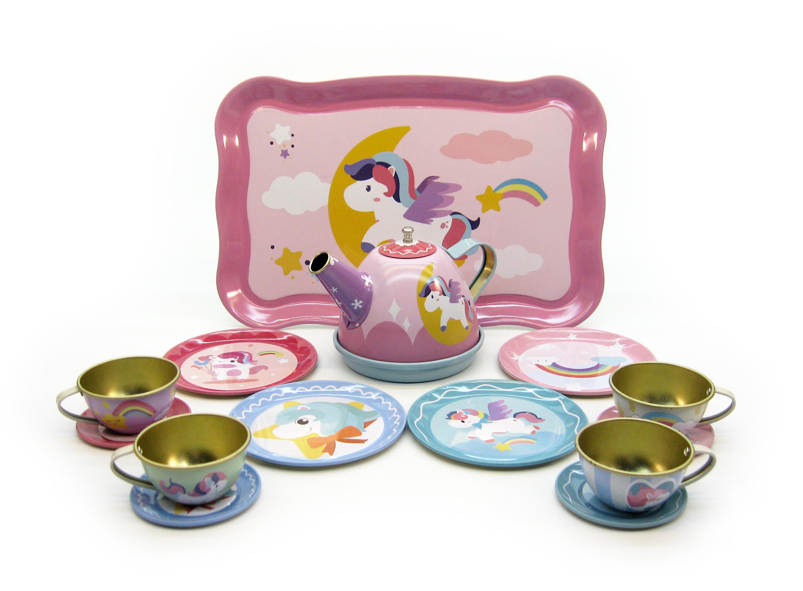 Игрушечная металлическая посуда 86-22 чайный сервиз - фото 2