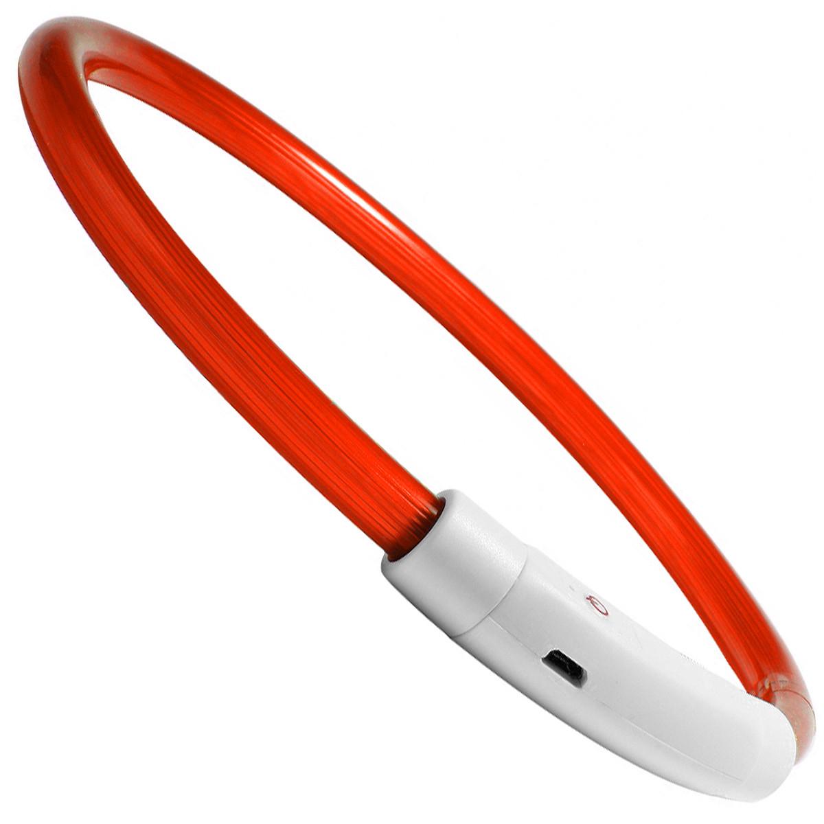 Ошейник iPets LC-01 с LED свечением L Красный
