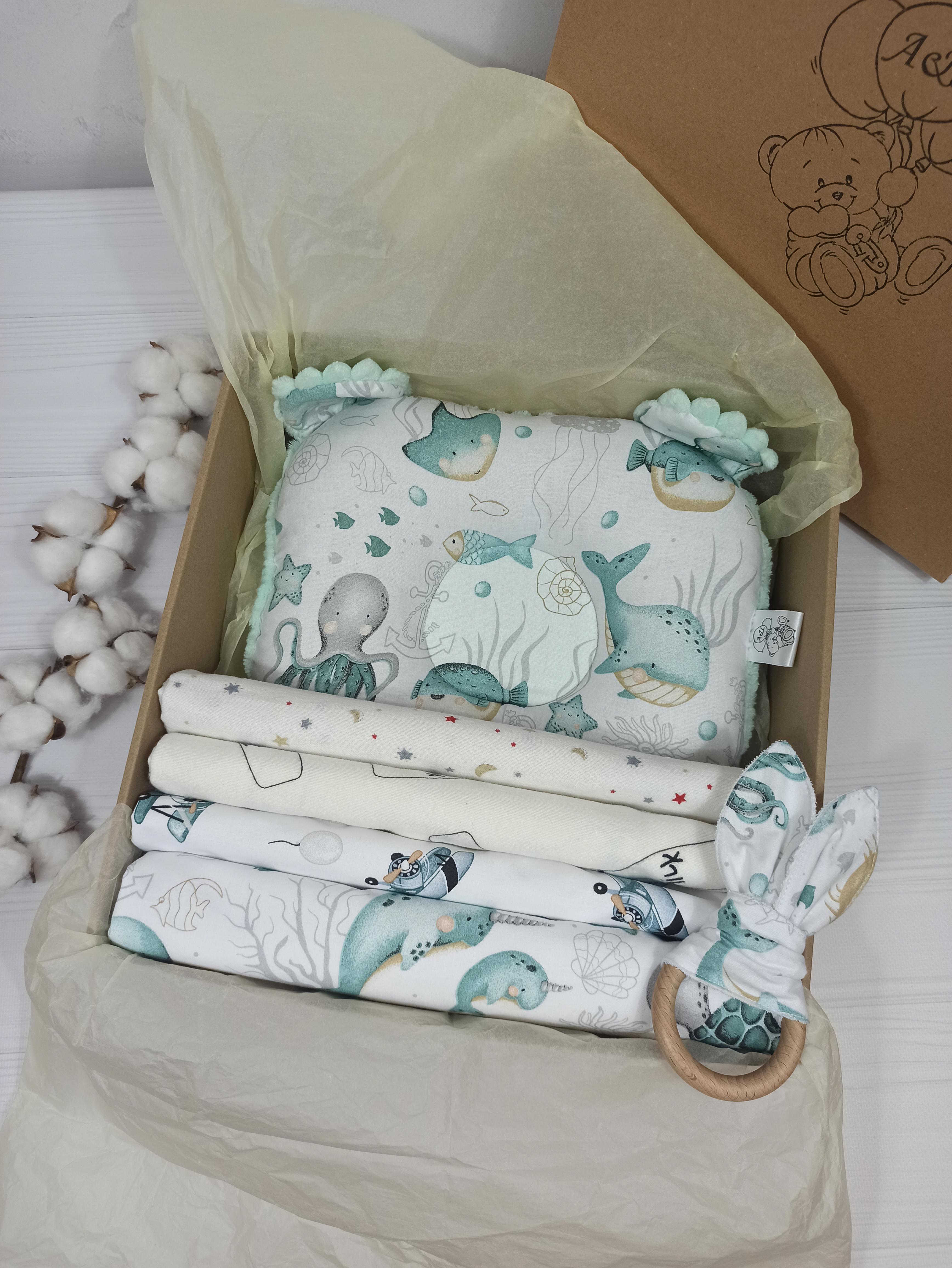 Набор пеленок a.l.babybox Морские обитатели 6 шт. Мятный (18237110) Набор пеленок a.l.babybox Морские обитатели 6 шт. Мятный (18237110)