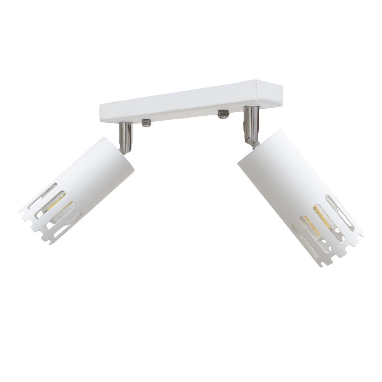 Спот-светильник MSK ELECTRIC Teramo с плафонами-цилиндрами под две лампы Е27 Белый (NL 180501-2 WH)