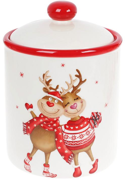 Банка керамическая Гостеприимные Олени 1900 мл (BD-DM712-X)