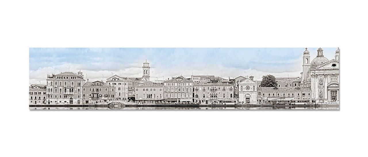 Наліпка вінілова на кухню Zatarga Сіре Місто 600х3000 мм (1271805852)