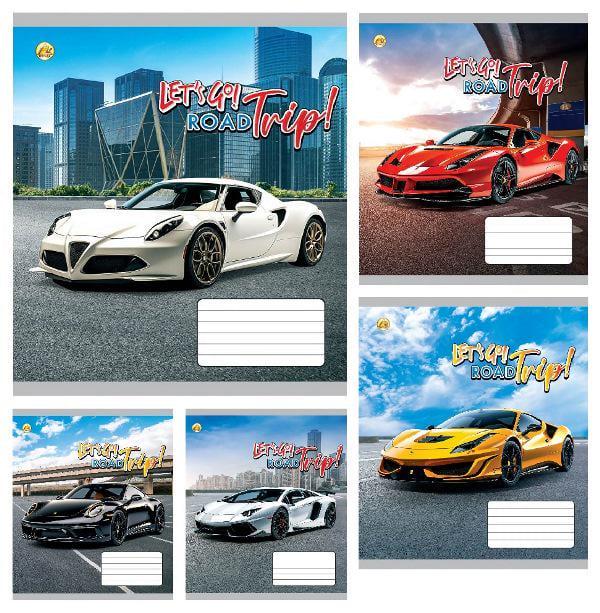 Зошити учнівські Тетрада Авто в лінію тверда палітурка 12 арк. 25 шт. (MTT-199172)