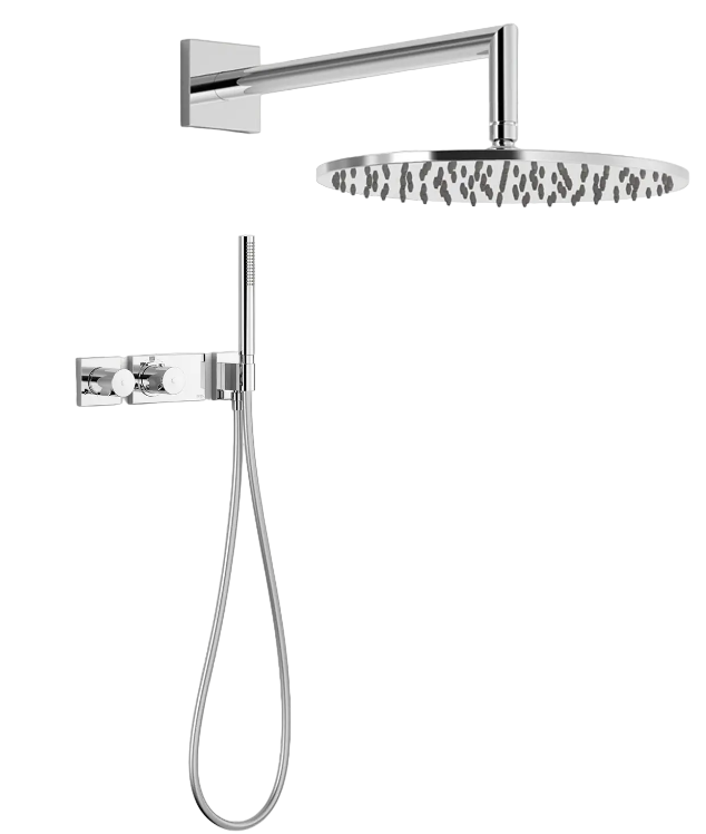 Душевая система скрытого монтажа Tres Block System Хром (20735201) Душевая система скрытого монтажа Tres Block System Хром (20735201)