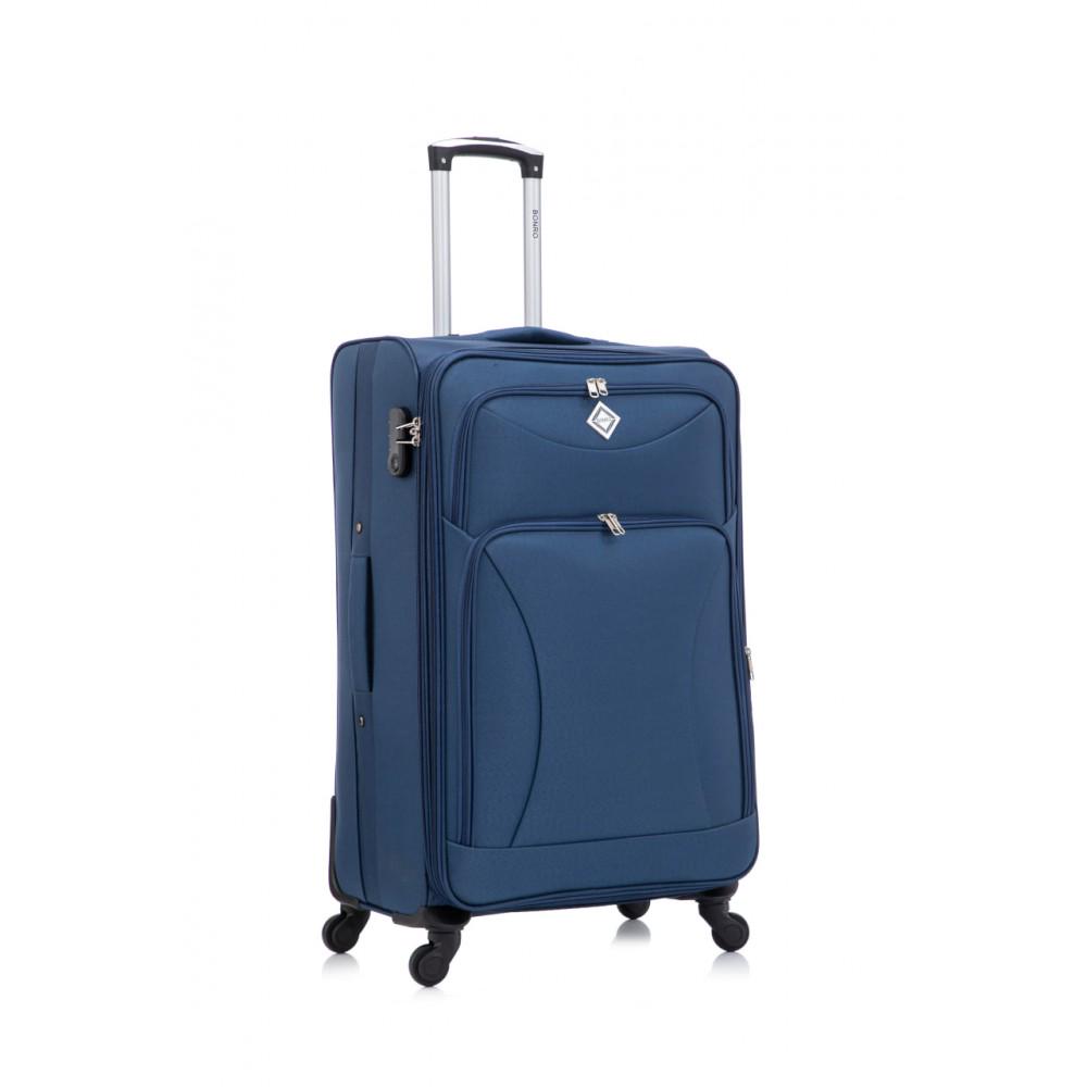 Набір тканинних валіз Bonro Tourist велика середня 2 шт. Синій (42400951) - фото 3 Набір тканинних валіз Bonro Tourist велика середня 2 шт. Синій (42400951) - фото 3