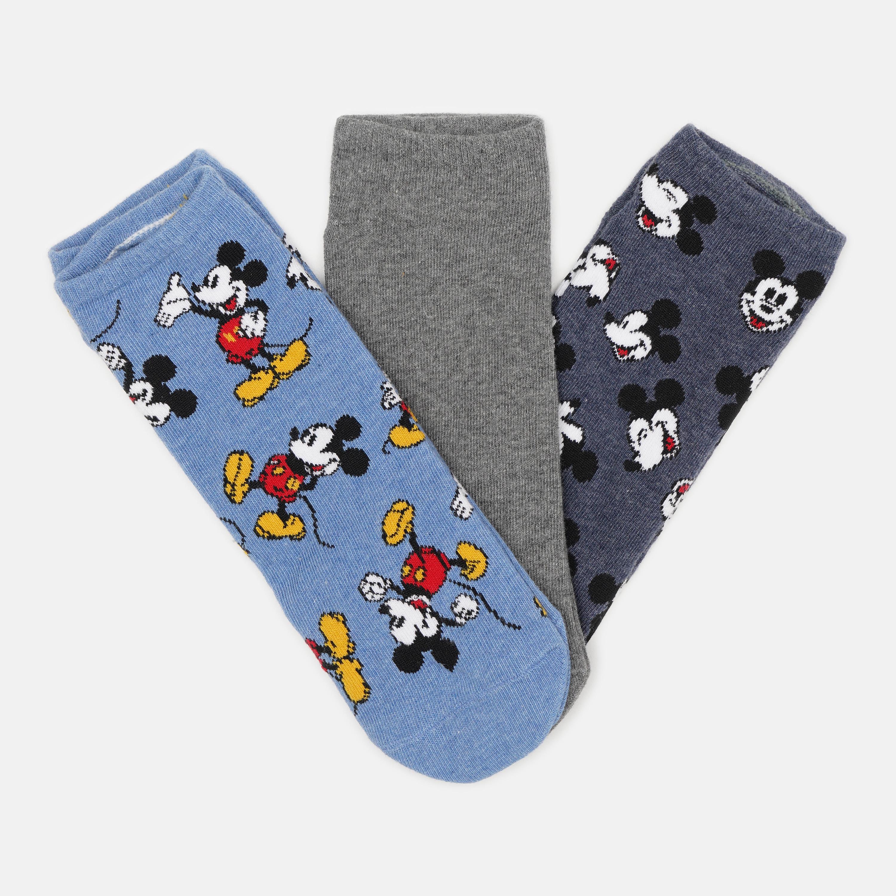Носки C&A 3 пары Принт р. 39-42 Синий/Серый (22455584)