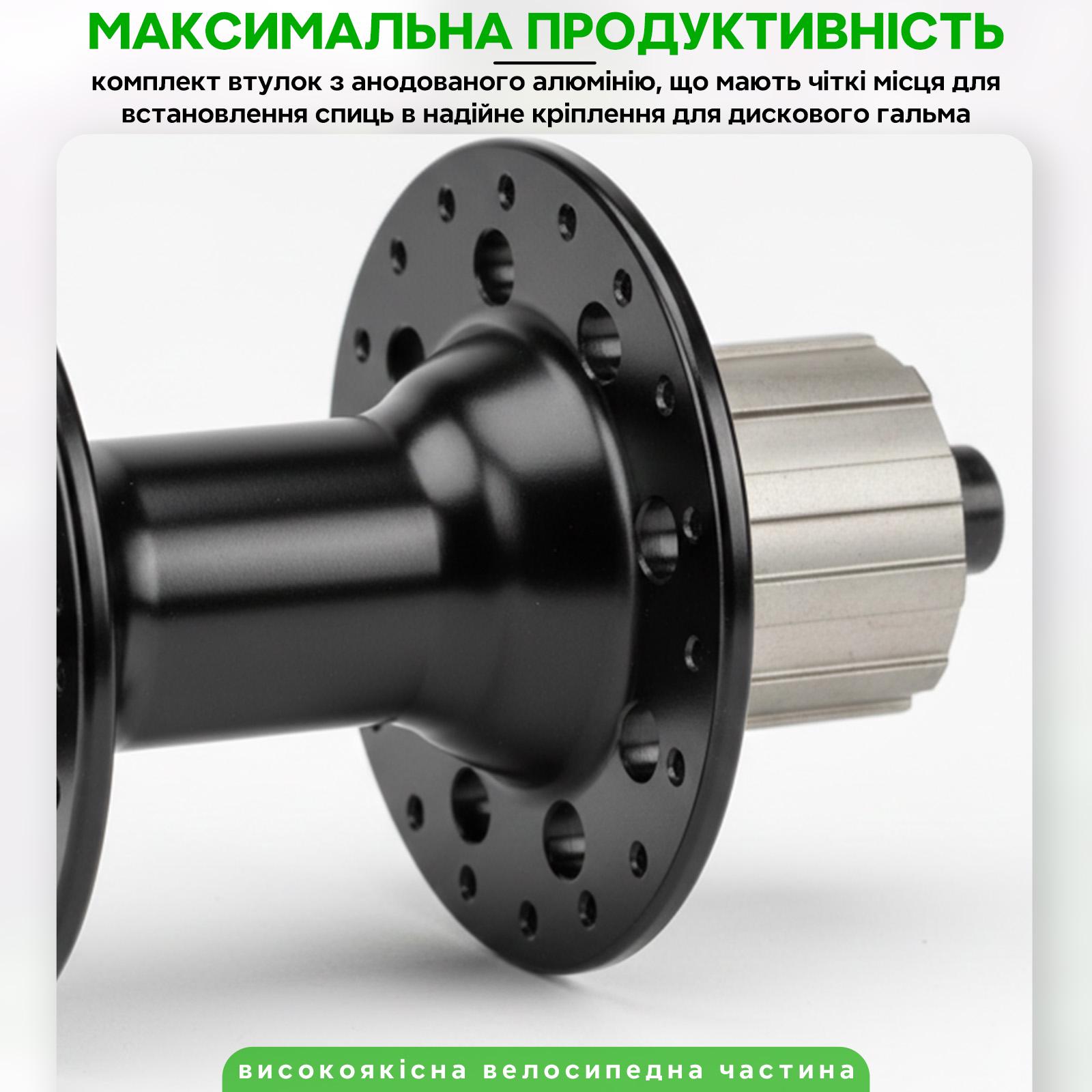 Комплект велосипедних втулок Exi HG4002 32H під дискові гальма та ексцентрик 145 та 110 мм Чорний (EXI-HG4002-4213) - фото 2