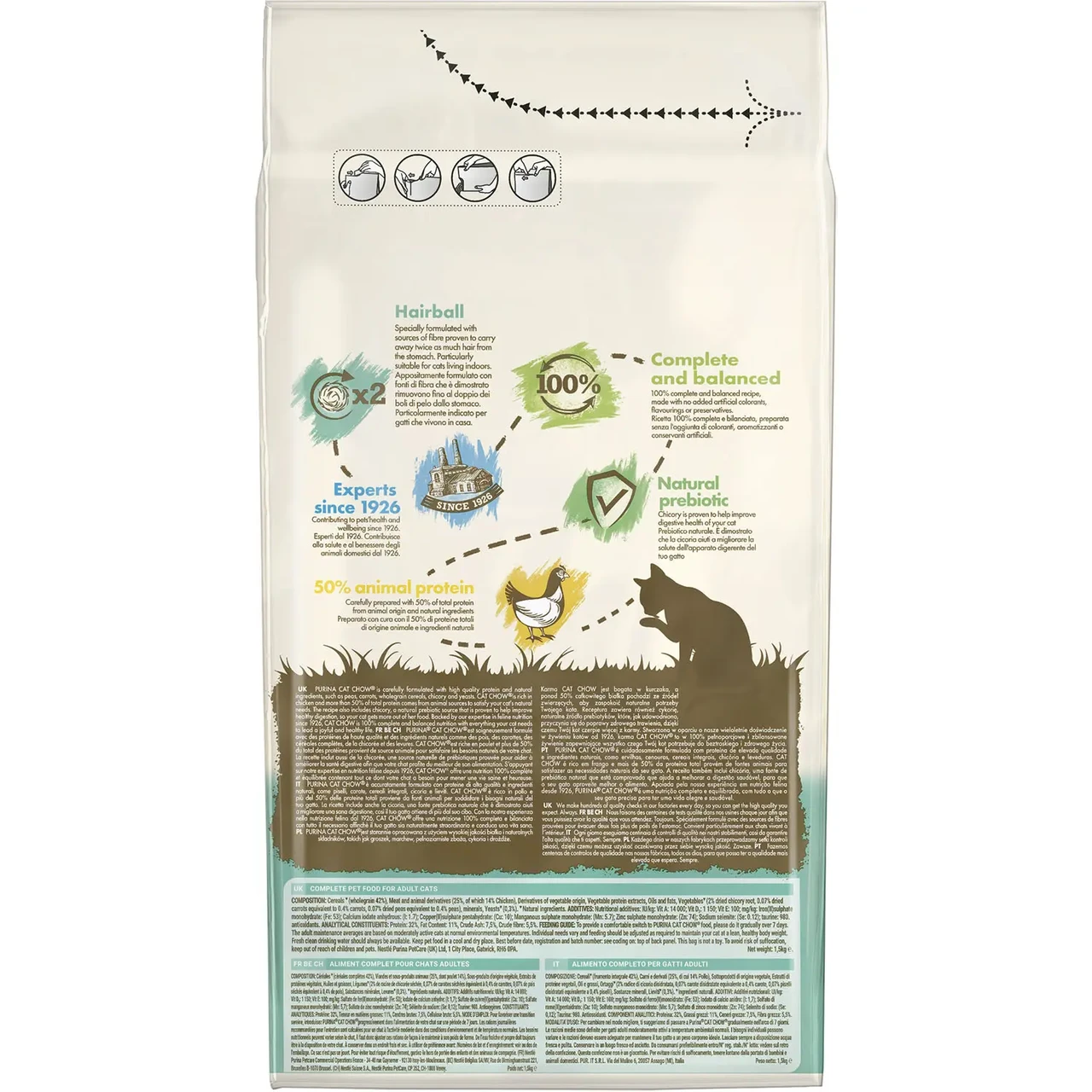 Сухий корм для котів Cat Chow Hairball Control курка 1,5 кг (5997204514486) - фото 3 Сухий корм для котів Cat Chow Hairball Control курка 1,5 кг (5997204514486) - фото 3