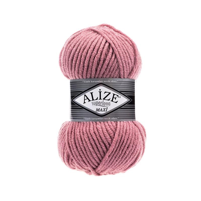 Пряжа Alize SuperLana Maxi 204 Темна пудра