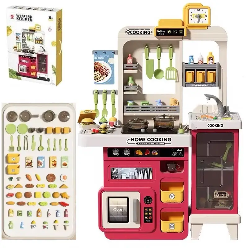 Детская кухня TK Group 928B с водой/паром/светом/звуком 68 предметов Красный (2705727710) - фото 10 Детская кухня TK Group 928B с водой/паром/светом/звуком 68 предметов Красный (2705727710) - фото 10