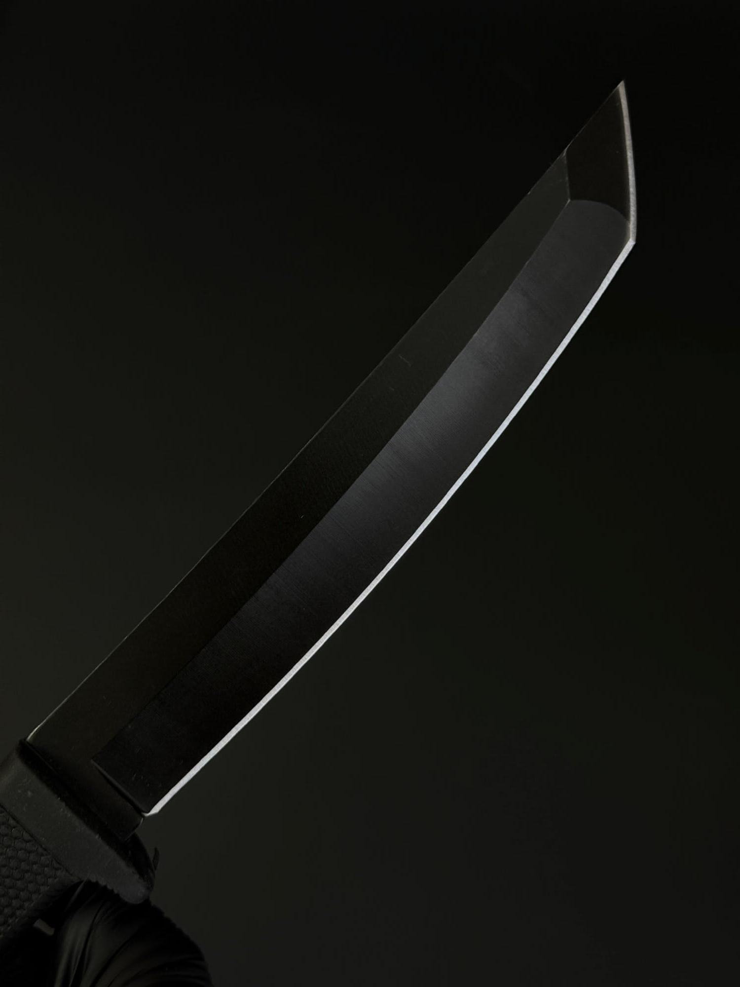 Нож танто Gorillas BBQ KN1079 2620 с кресалом и фонариком Черный - фото 7