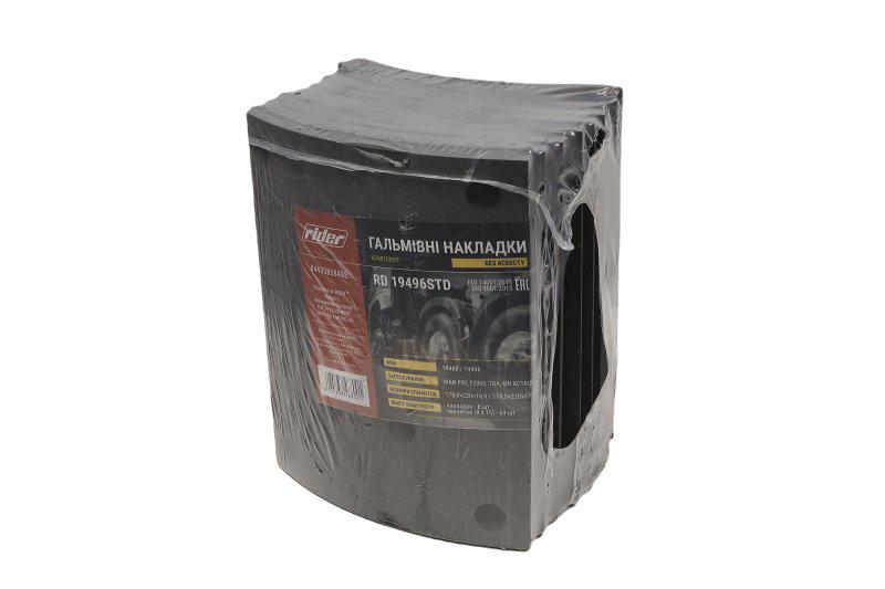 Комплект накладок гальмівних Rider RD 19496STD стандарт MAN F90F2000TGAMB Actros