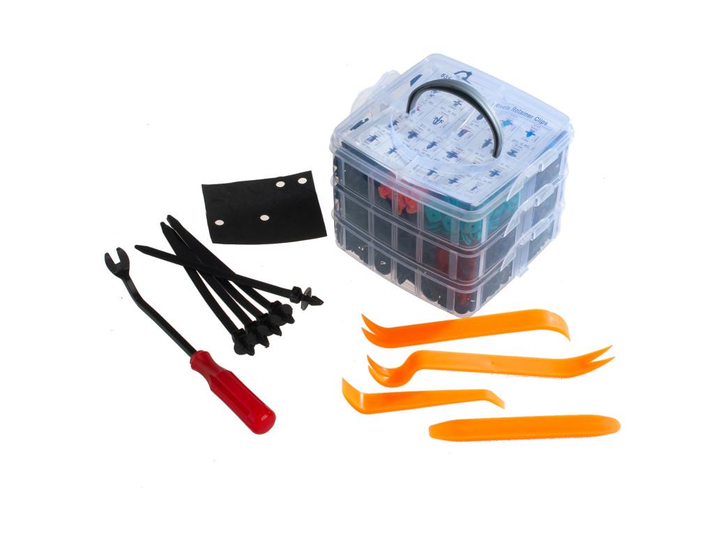 Набор автомобильных клипс-фиксатров/пластиковые заклепки для бампера/штифтовые заклепки 635 шт. (26623682)