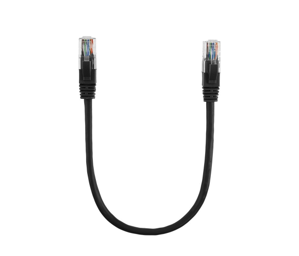 Патч-корд Ritar RJ45 Cat 6 UTP 0,5 м Black (PCR-CU6/0.5Bl)