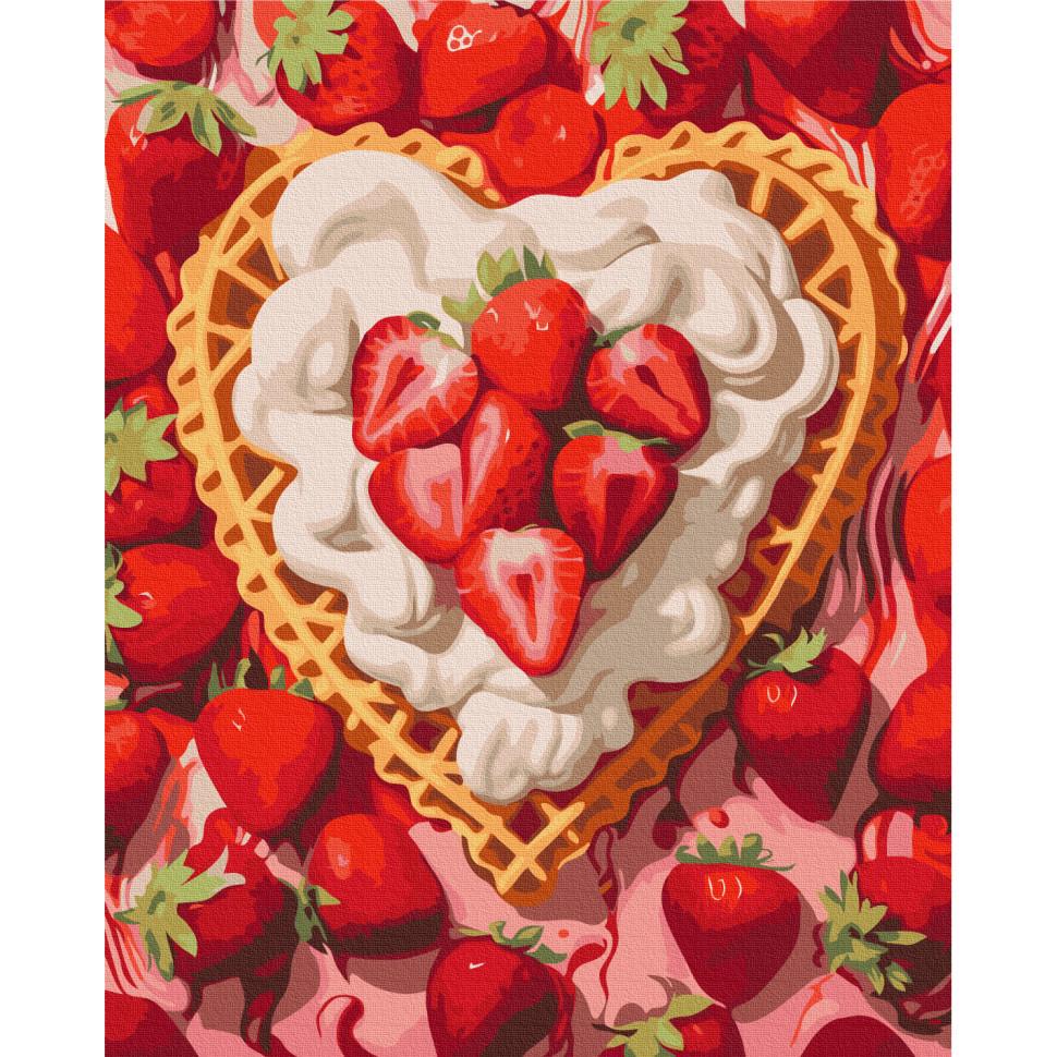 Картина за номерами Brushme Полуниця та вершки BS53888 40x50 см (RLT39928)