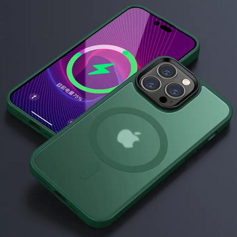 Протиударний Чохол Epik для Apple iPhone 15 Pro Max (6.7") Metal Buttons with MagSafe Colorful TPU+PC Зелений - фото 2