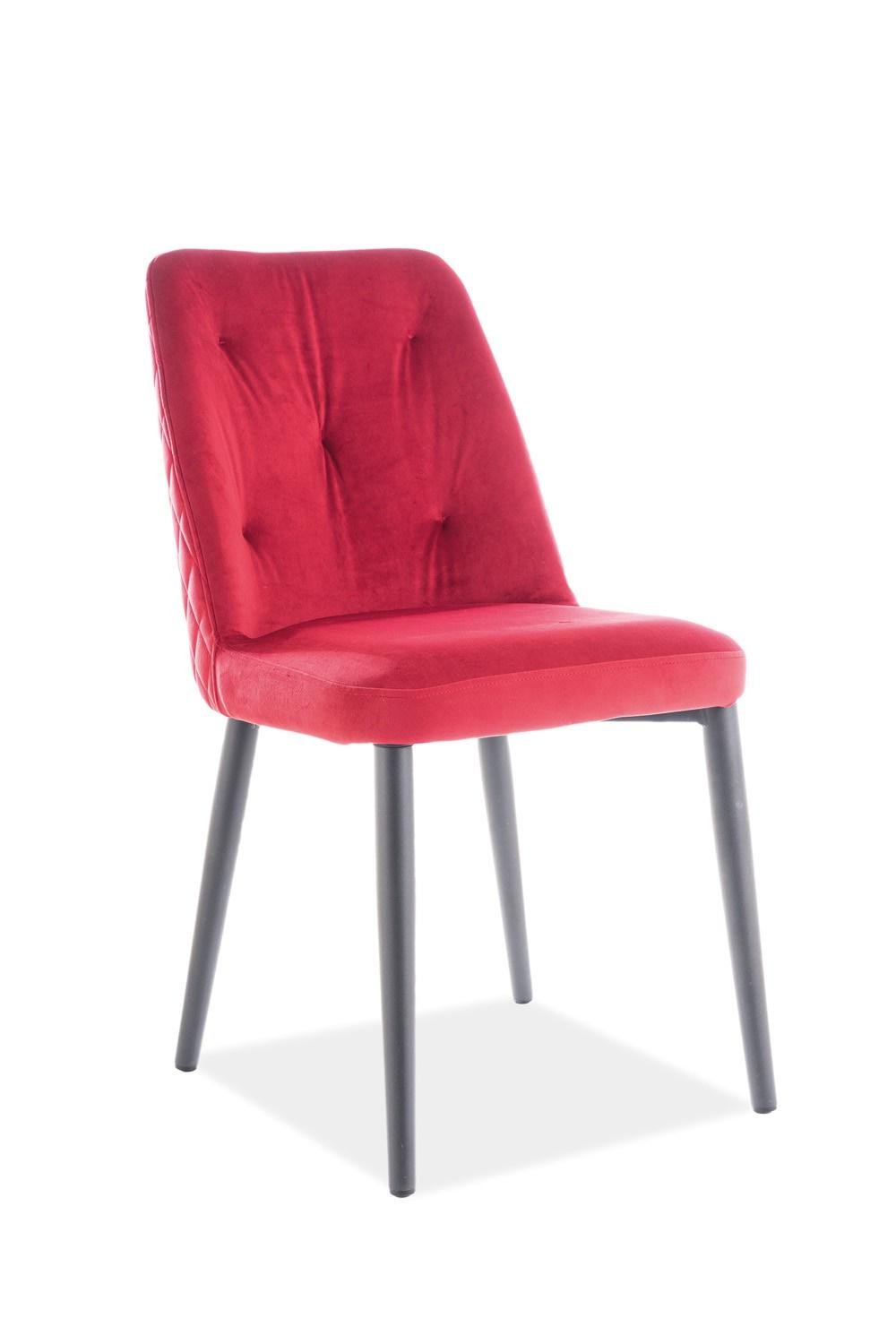 Стул Signal Duran Velvet Бордовый/Черный