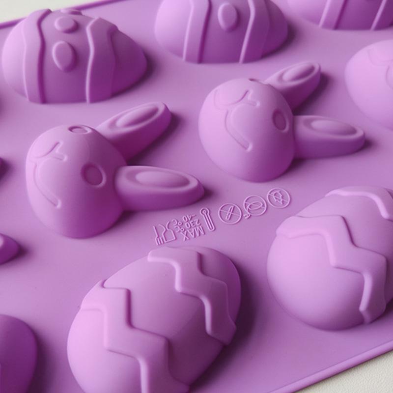 Форма силіконова для випічки зайчик 6953 21,5х12,2 см Фіолетовий (4361993) - фото 3