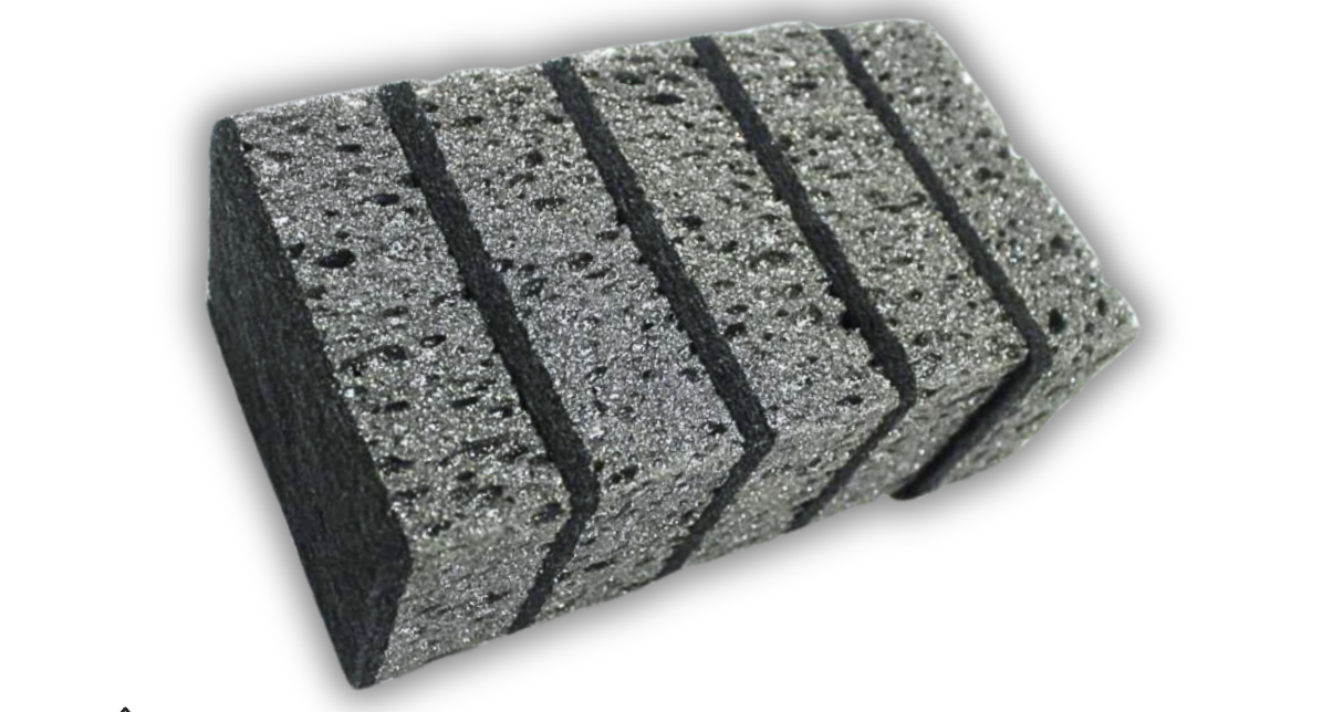 Губка кухонная поролоновая двухсторонняя для посуды Барбекю 5 шт. 18х9,5х6,5 см