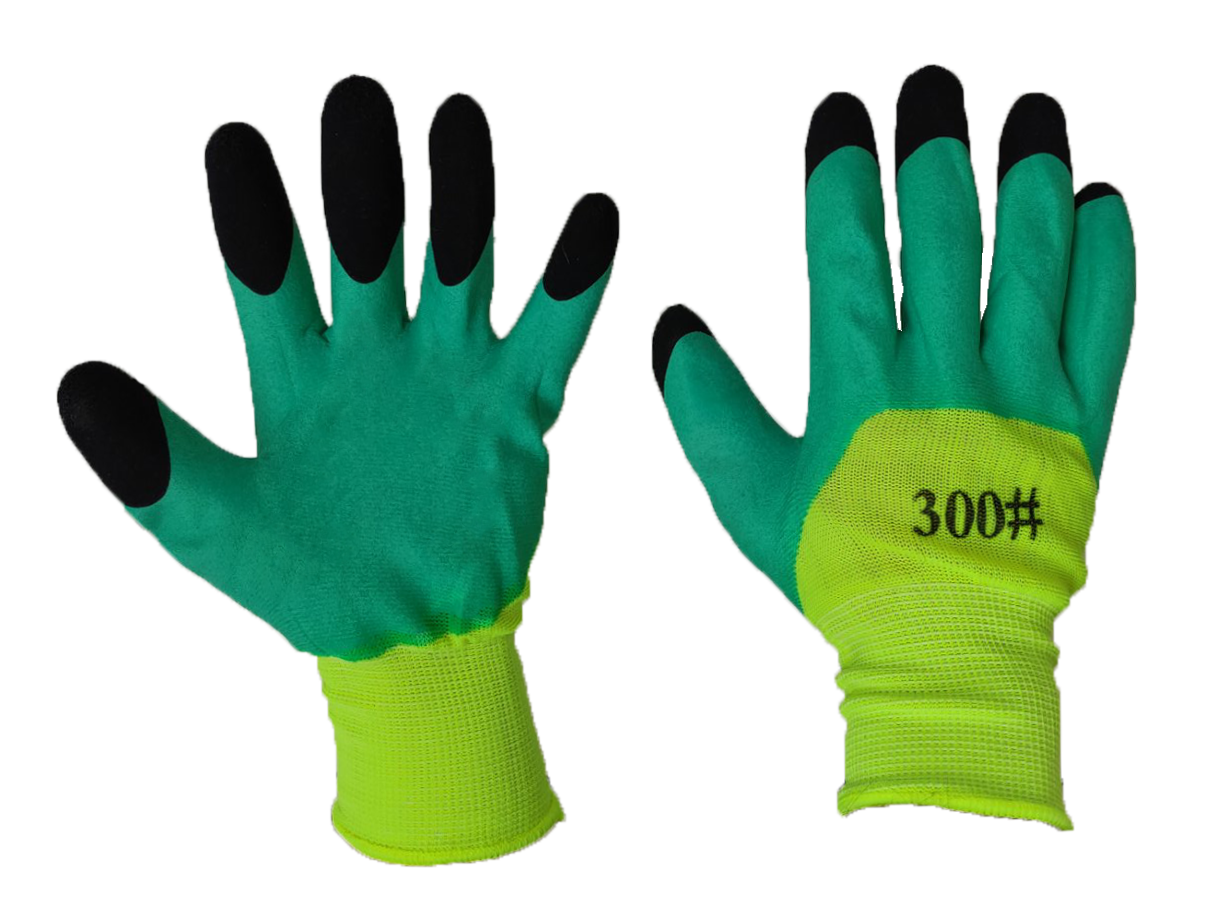 Перчатки рабочие нейлоновые Черные пальцы (3036)