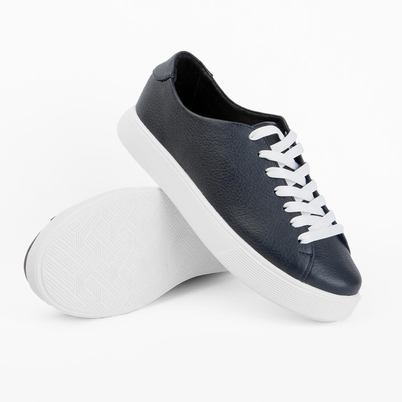 Кроссовки женские повседневные Kindzer LUX 1202 из натуральной кожи р. 40 Синий (120240) - фото 4