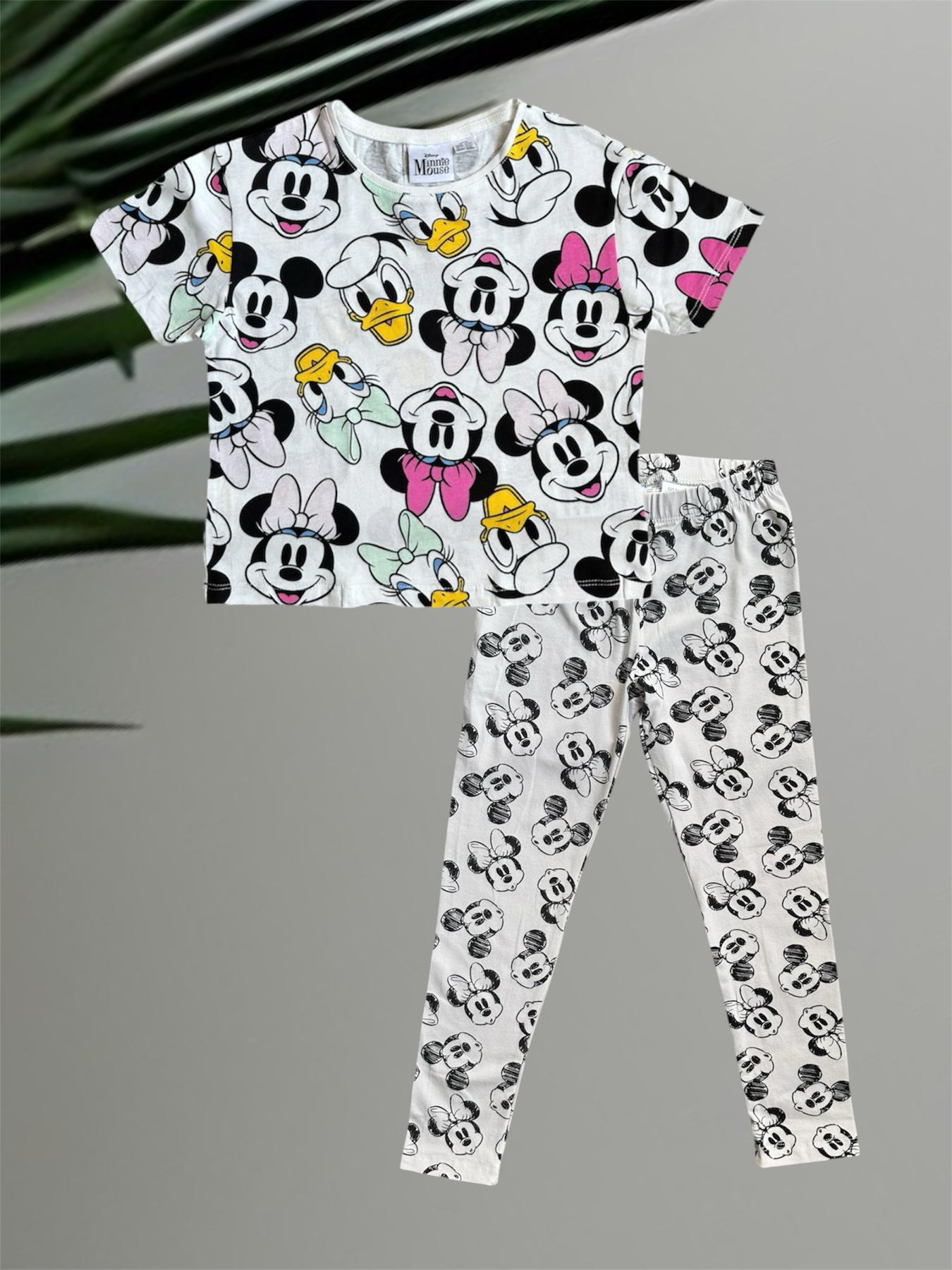 Костюм Disney футболка и лосины 6/8 лет 122-128 см Белый-розовый (001300416)