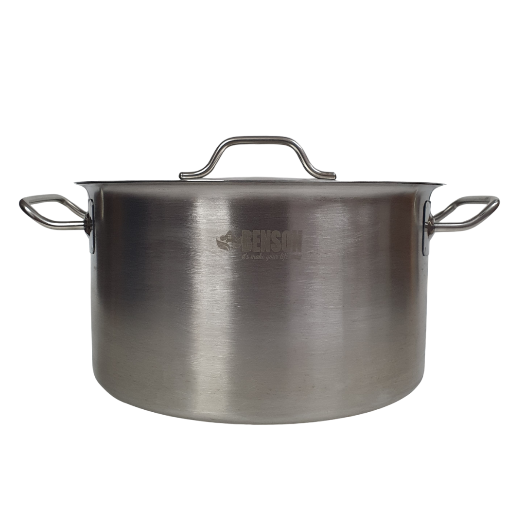 Кастрюля с крышкой Benson из нержавеющей стали 12 л (N82-B7)