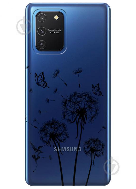 Прозорий силіконовий чохол iSwag для Samsung Galaxy S10 Lite з малюнком - Кульбаби (KS3496)