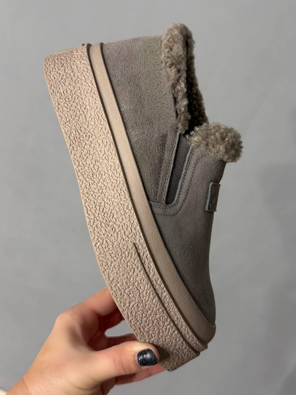 Черевики жіночі Hengji 660-6 замшеві кеди на хутрі р. 41 Бежевий (5796) - фото 10