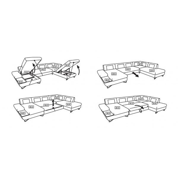 Диван кутовий розкладний Perfect Home Loft III з натурального дерева/ДСП/тканини Monolith 37 Зелений (49703) - фото 10 Диван кутовий розкладний Perfect Home Loft III з натурального дерева/ДСП/тканини Monolith 37 Зелений (49703) - фото 10