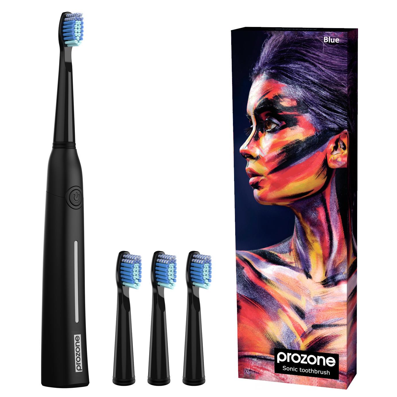 Зубная щетка звуковая ProZone JOKER Sensitive 4 насадки Black/Blue (4697)