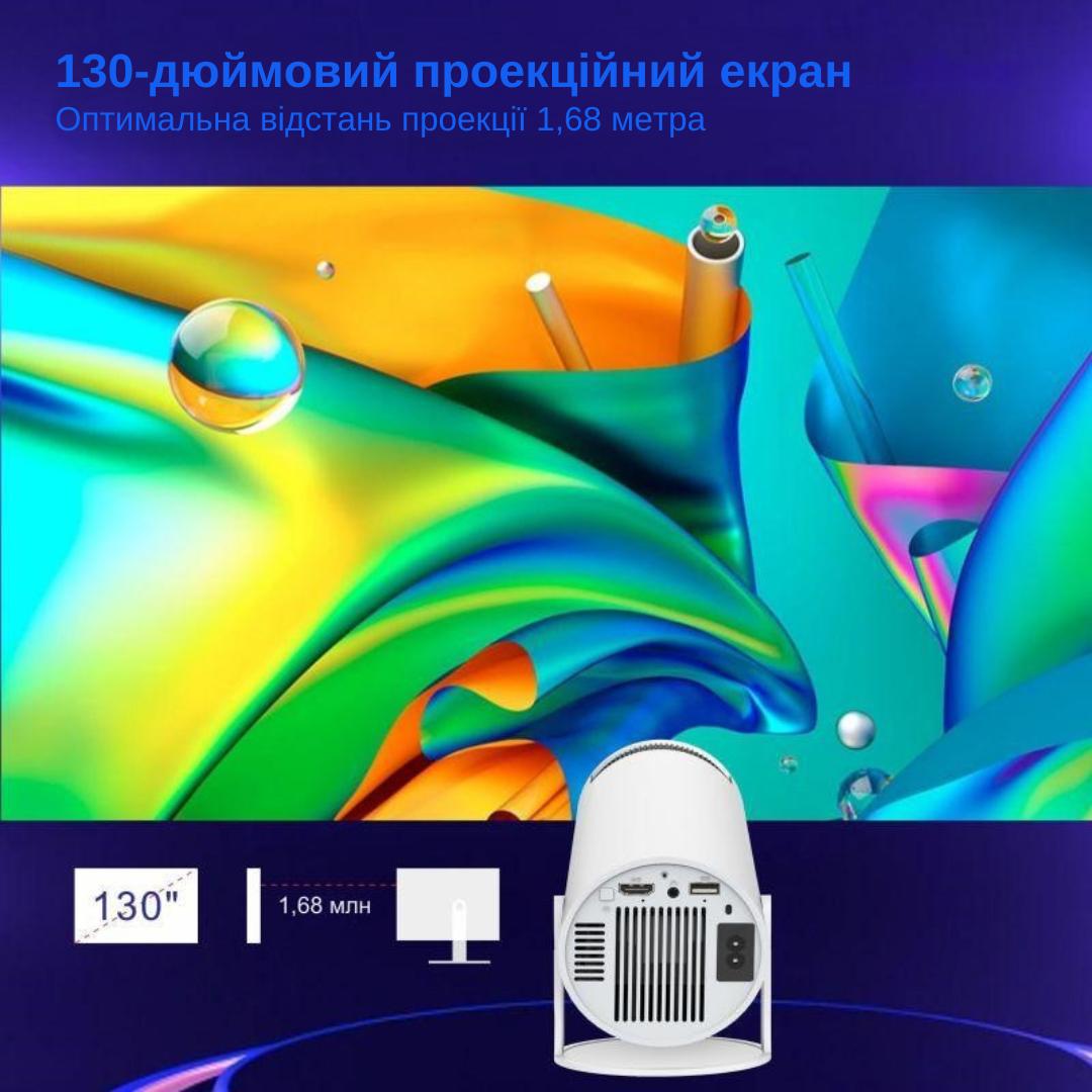 Проектор XON E-Tech SmartView X-Core 1280x720P 4K Wi-Fi Android 5200Lm Білий (XVPA1207AW 1714) - фото 9