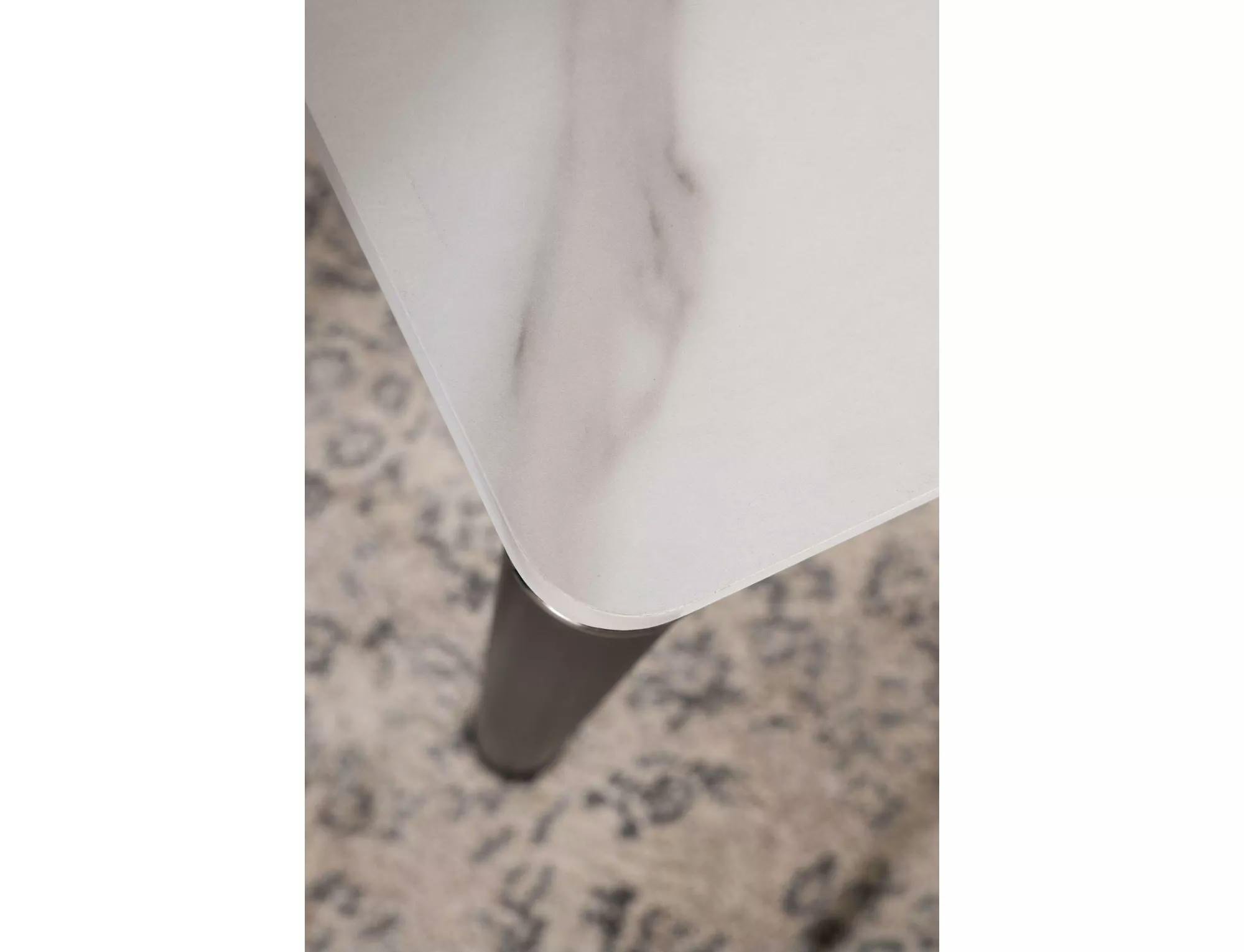 Стол обеденный Signal DAMAR 80X60 DAMARBC80 Мрамора/Черный мат (15348358) - фото 4