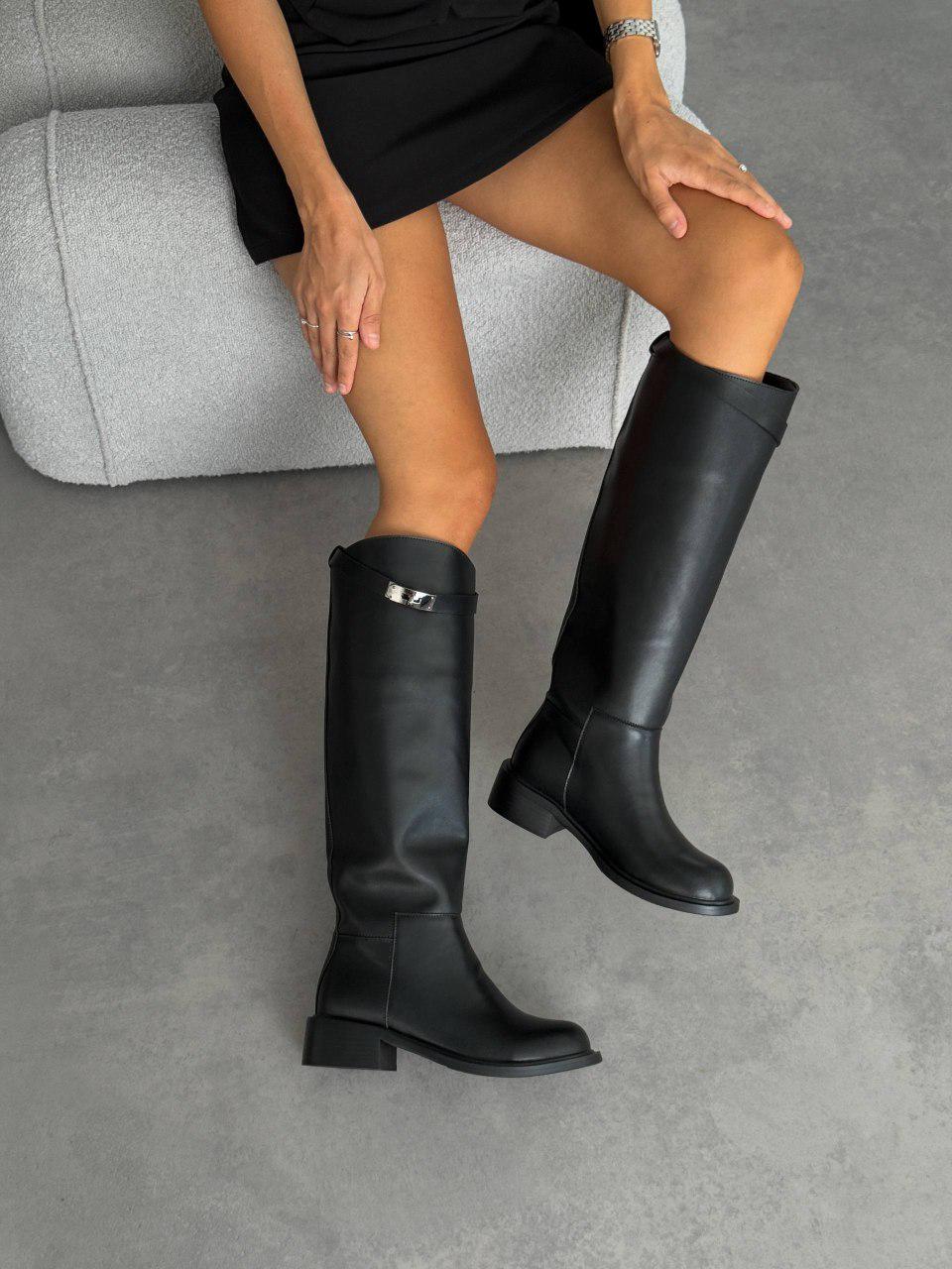 Чоботи жіночі шкіряні демісезонні р. 40 26 см Чорний (11615 4) - фото 14 Чоботи жіночі шкіряні демісезонні р. 40 26 см Чорний (11615 4) - фото 14