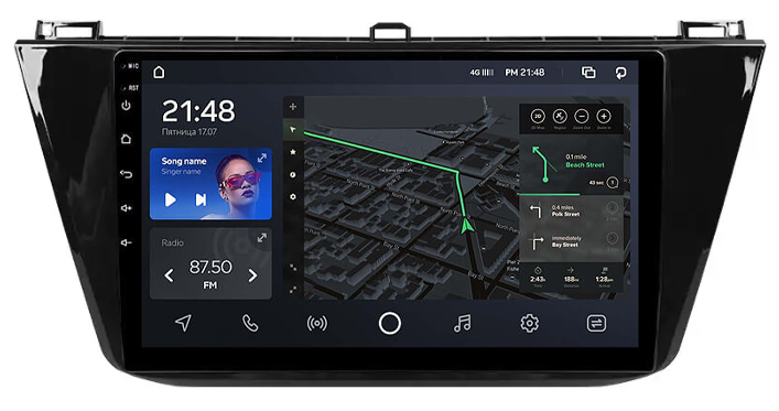 Штатная магнитола AMS T1010 3+32 Gb Volkswagen Tiguan 2 Mk 2016-2018 A (AR-57491)