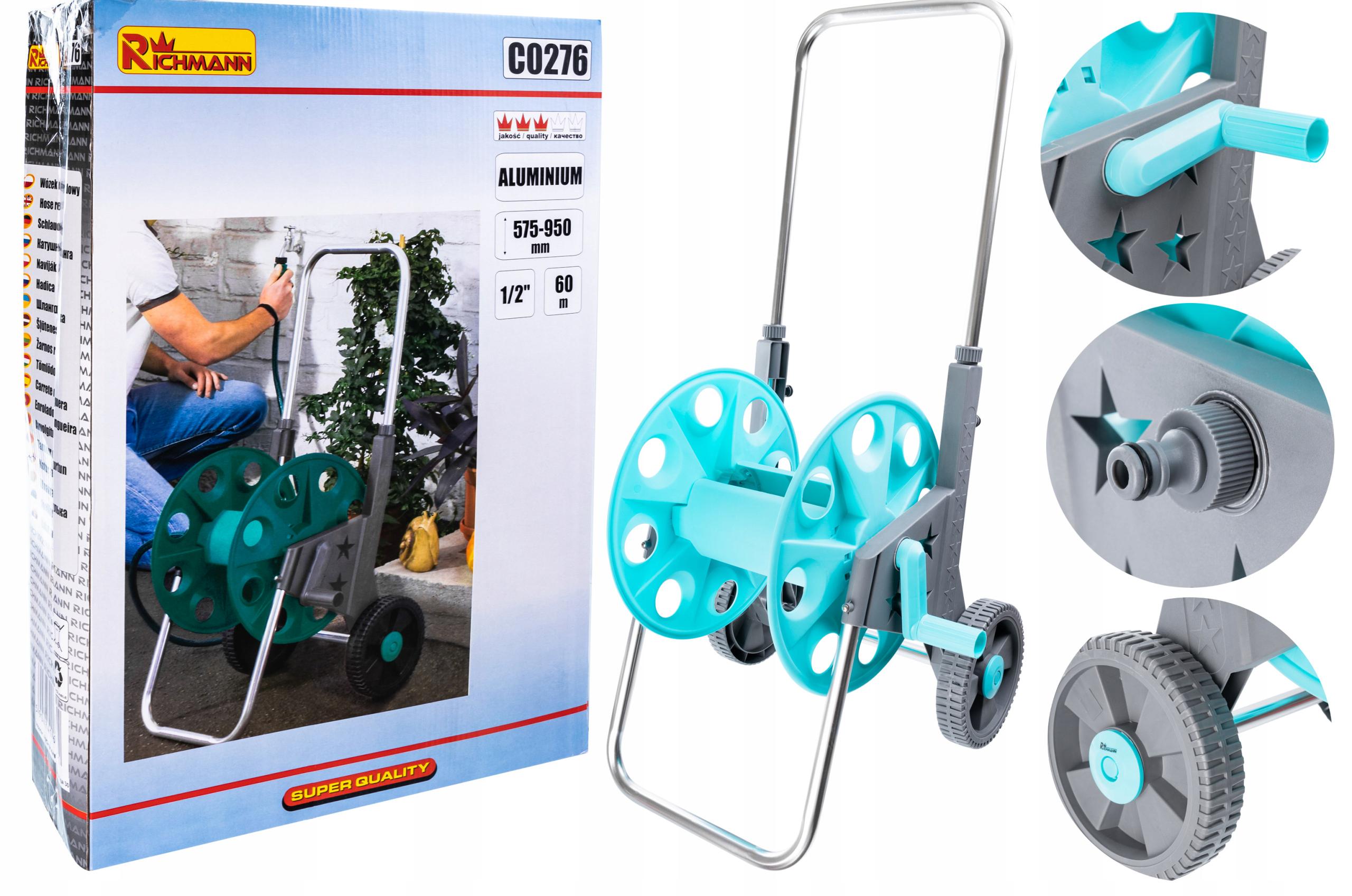 Катушка для шланга Richmann на колесах до 60 м 1/2" (C0276) - фото 6
