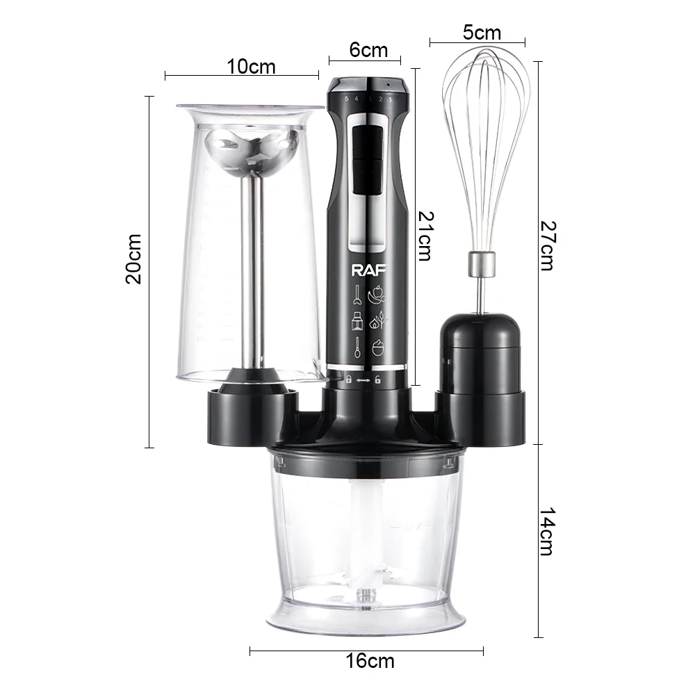 Блендер погружной RAF R.3011 с 4 насадками 4в1 на 1800 Вт - фото 8 Блендер погружной RAF R.3011 с 4 насадками 4в1 на 1800 Вт - фото 8