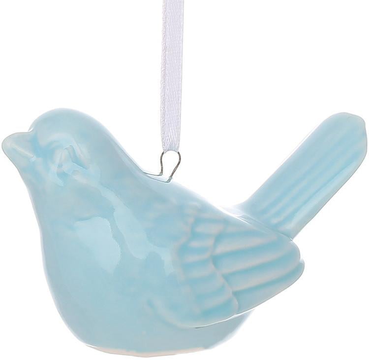 Подвески фарфоровые Птицы 6 фигурок 8 см Голубой Подвески фарфоровые Птицы 6 фигурок 8 см Голубой