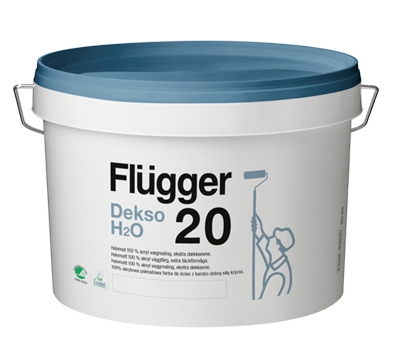 Краска акриловая Flugger Dekso 20 H2O 9,1 л Белый (48297)