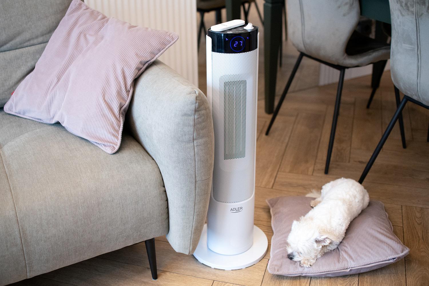 Тепловентилятор керамический Adler AD 7730 с LCD-дисплеем и увлажнителем 75 см/29" Белый (6812) - фото 11