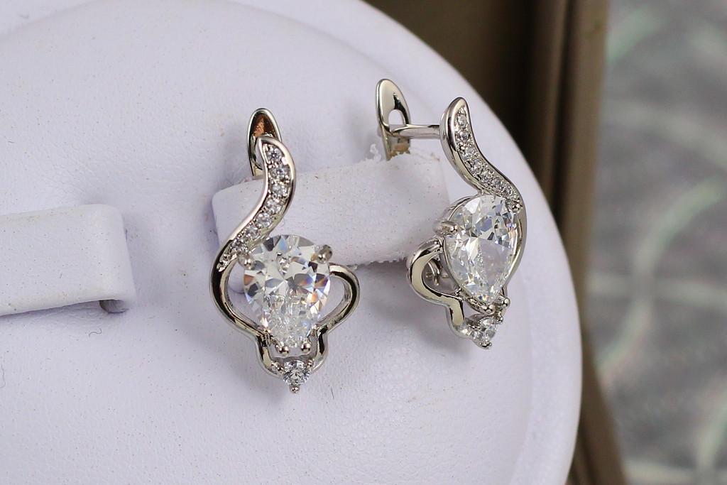 Серьги Xuping Jewelry Звуки весны 1,9 см Серебристый (1860628933)