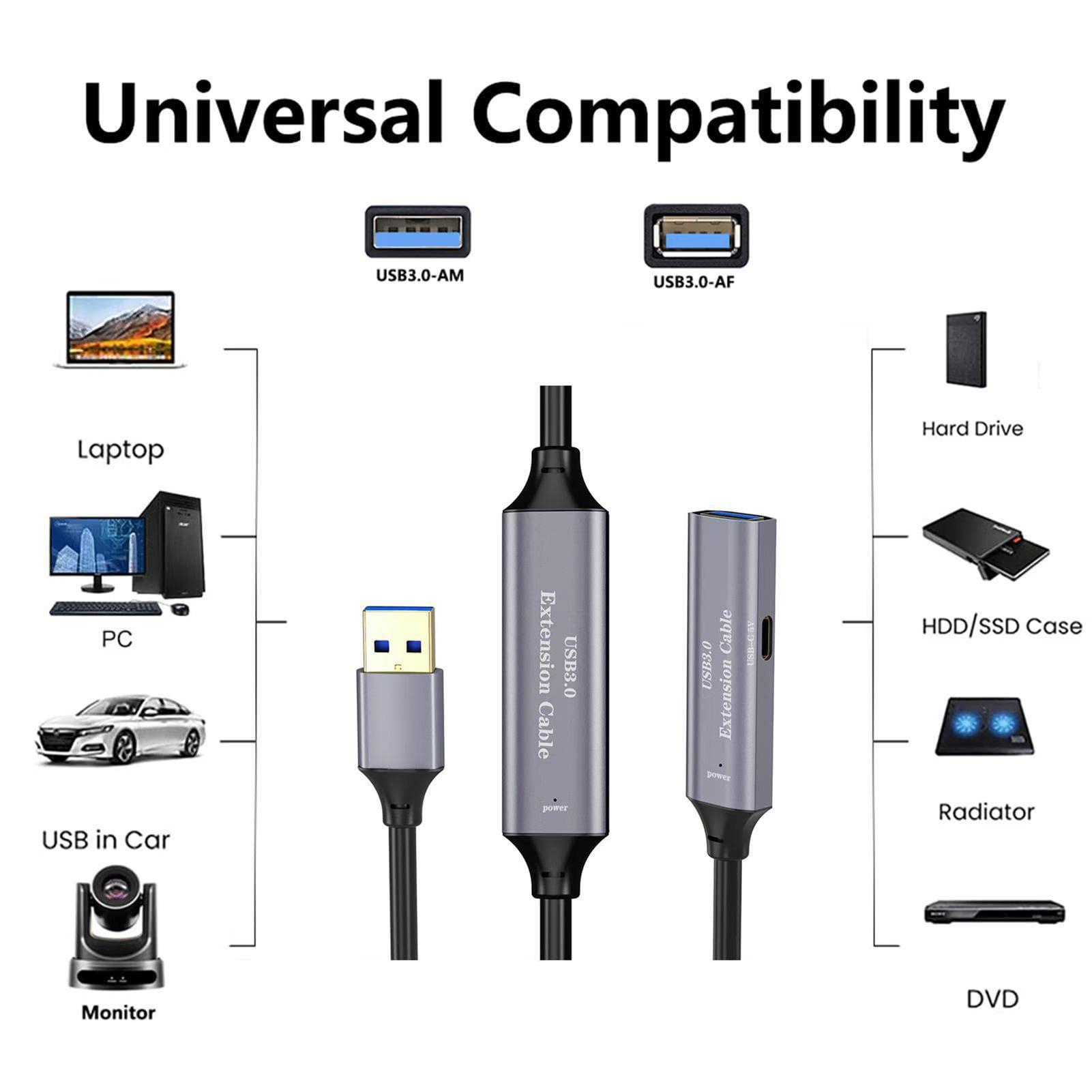 Кабель з активним підсиленням USB AM/AF Extension cable with Chip 2 з портом Type-C 10 м (14197556) - фото 5